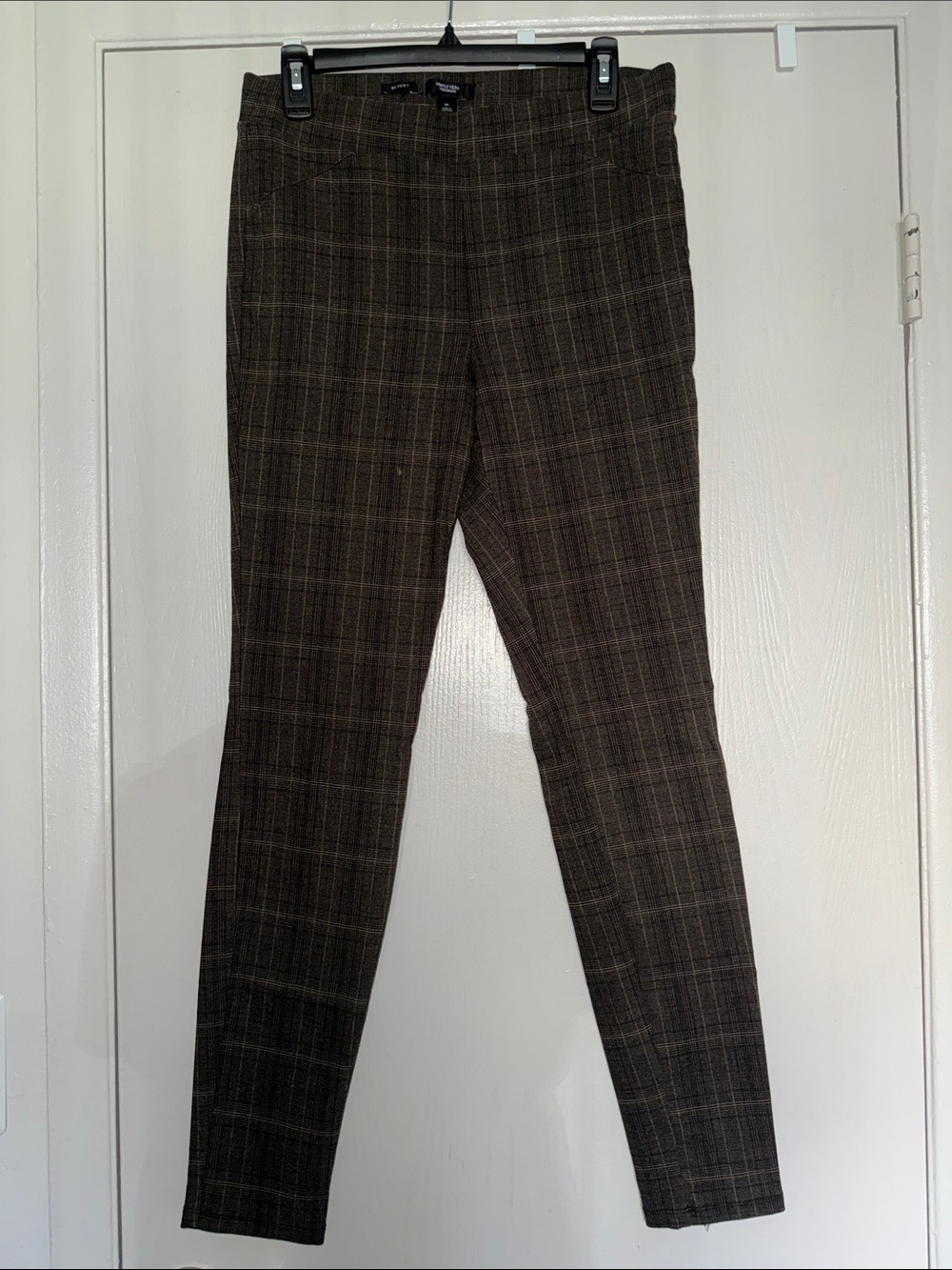 Simply Vera Vera Wang Women’s Plaid Skinny Pants in Brown